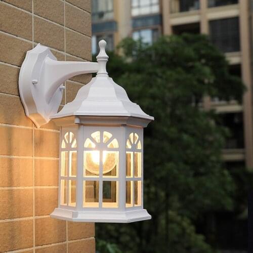 Outdoor Wall Lamp waterproof European retro loft industrial wind balcony Nordic exterior wall light garden doorway Lighting