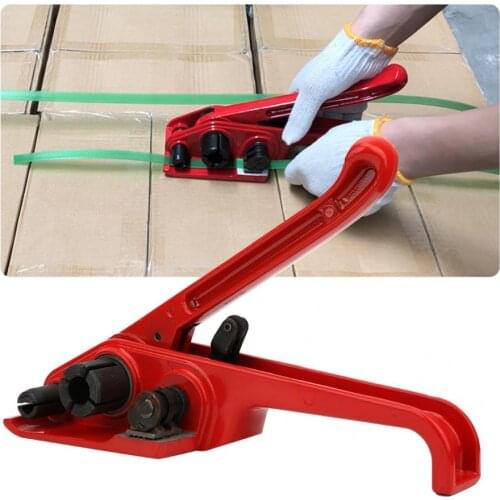 Wrapping Machines Manual Tape Strapping Tensioner Red Sealless Combination Tool Binding Tool for 16~19mm PET/PP Tape strapping