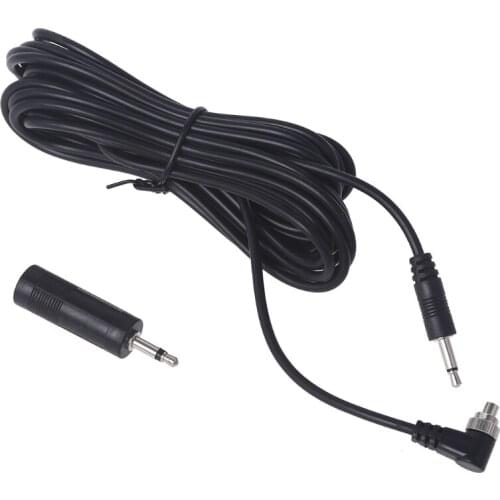 1 Set PC Sync Cable 3.5mm 6.35mm Plug to Male Flash Cord Light Trigger Studio Photography 5m