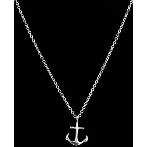 1 piece //Anchor pendant necklace, trendy fashion anime couple love sailor necklace gift, good luck