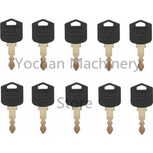 10 PCS 212 D554212 Ignition Key fit For Various Doosan & Daewoo Forklift Models