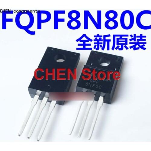 10pcs New FQPF8N80C 8N80C TO-220 field effect tube original