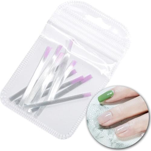 10 Pcs/pack Nail Form Fiberglass for Nail Extension Fibernails Acrylic Tips Extension for Nails Silk Building Extension Tool