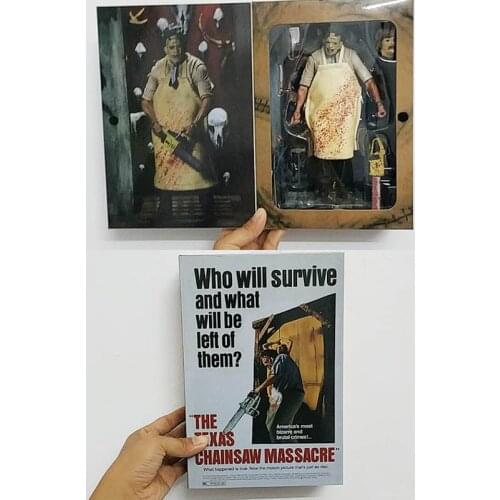 18cm NECA 40th Anniversary Ultimate Leatherface Classic Terror Movie Action Figure Model Toys Doll For Gift