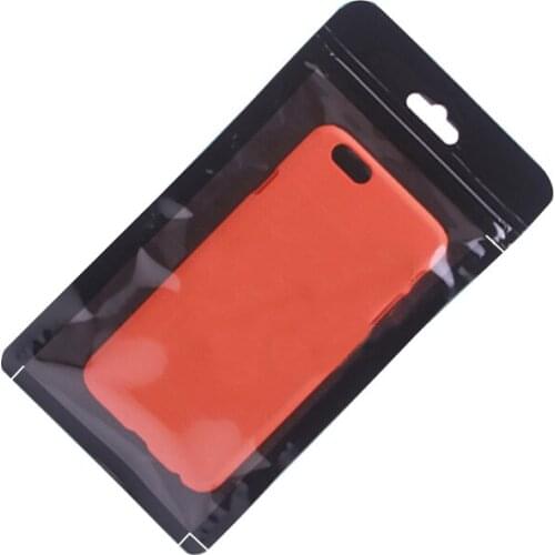 200 pcs zipper lock retail Packaging bag for iphone 7 plus 6s case Mobile phone accessories case PVC Plastic Retail Packaging