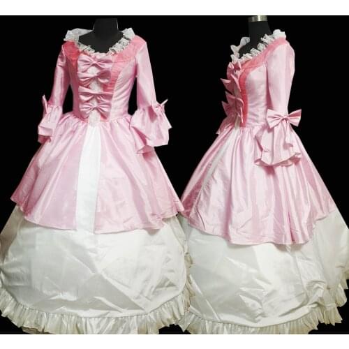 2020 New pink Vintage costumes 18th Duchess Retro medieval Renaissance Reenactment Theatre Civil war Victorian dress D-628