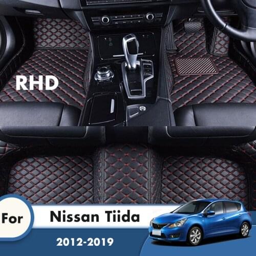 RHD Carpets For Nissan Tiida 2019 2018 2017 2016 2015 2014 2013 2012 Car Floor Mats Custom Auto Styling Accessories Interior