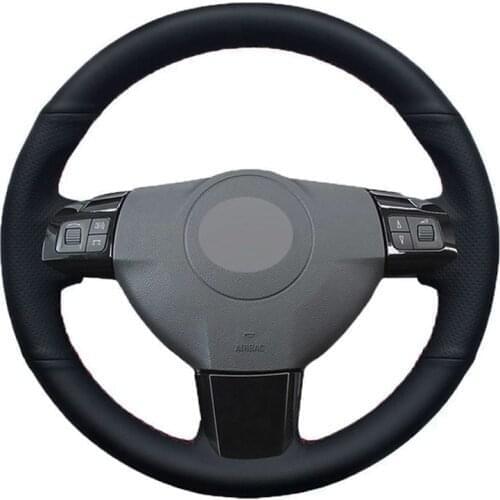 Car Steering Wheel Cover DIY Genuine Leather For Opel Astra (H) Signum Corsa 2004-2009 Zaflra (B) 2005-2014 Vectra (C) 2005-2009
