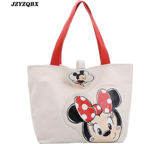 JZYZQBX Mickey Shoulder Bag Fashion Cartoon Printing Plush Womens Handbag 2020 New High Capacity Shopping One Shoulder Handbag