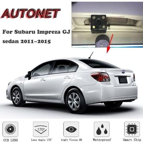 AUTONET Backup Rear View camera For Subaru Impreza GJ sedan 2011 2012 2013 2014 2015 Night Vision license plate camera
