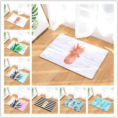 Pineapple Floor Mats Living Rooms Anti-slip Carpet for Bedroom Kitchen Bathroom Rug Welcome Mats for Front Door