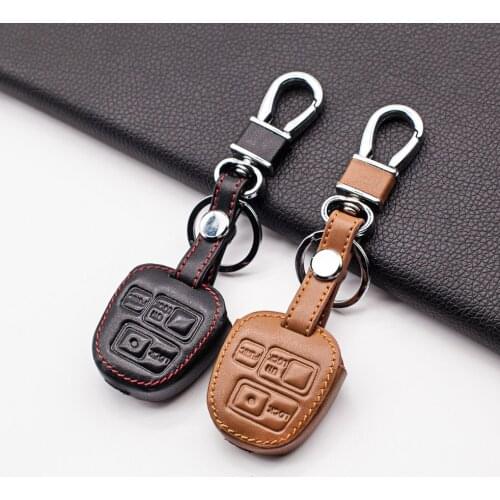 Carrying Leather Car Key Cover for Toyota Tarago RAV4 Corolla Camry Remote Key Shell Case