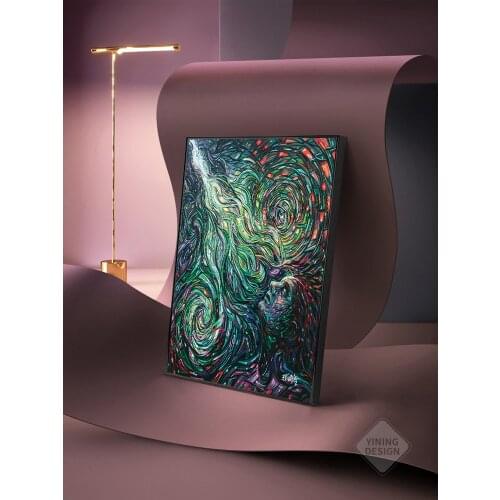 Colorful Mental Image Abstract Polystyrene Oil Painting Canvas Art Pattern Unframed Prints Wall Art For Living Room Decor