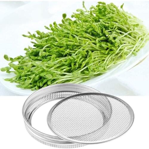 Stainless Steel Sprouting Jar Lids Home Garden Seed Sprouting Germinator Seed Sprouter Germination Grow Cover Strainer Lids