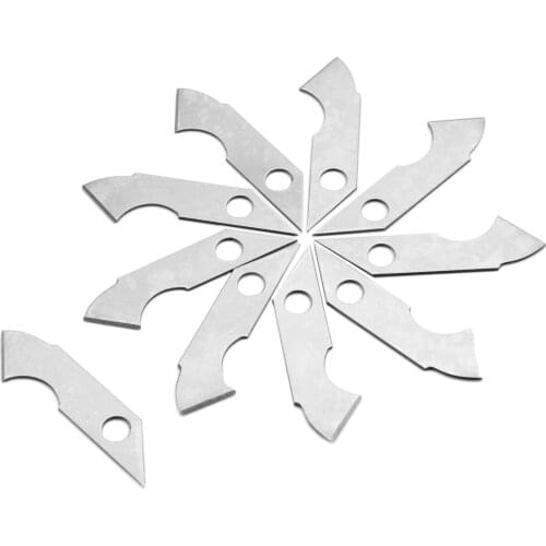 10Pcs Acrylic Hook Knife Blade Steel Hook Blades Cutter DIY Hand Tools ABS Wood Carving Blade Replacement Surgical Scalpel Craft