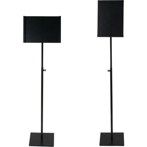 Linliangmuyu high-quality metal sign holders for A5 sales promotion/ price Tag/ direction floor stand poster display frame BJP01