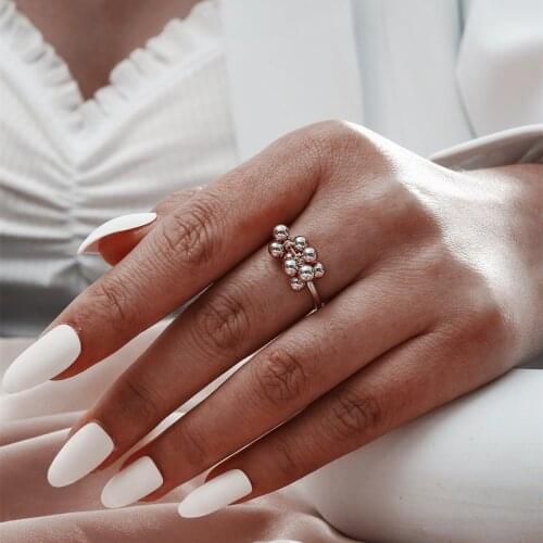 MANGOSKY New Design Beads Ring For Women Party Gifts