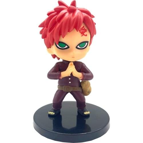 Naruto Shippuden Anime Model Toys Gaara Action Figure Goods GK Q Version 4 Inch PVC Statue Collectible Toy Gift Accessories