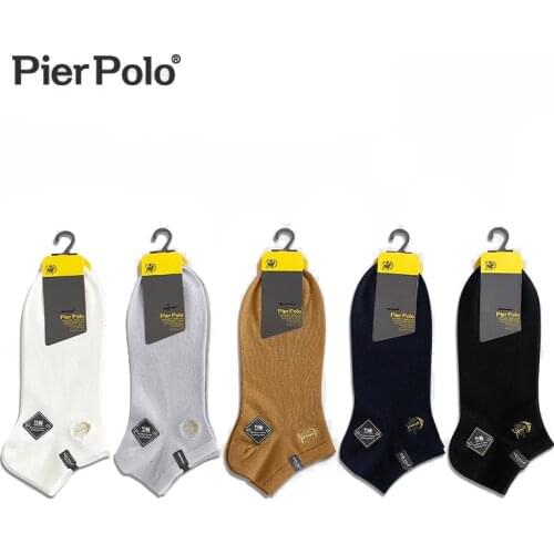 New Arrival Bamboo Fiber Summer Socks 5 Pairs/lot High Quality Brand Men Socks Embroidery Deodorant Ankle Socks Men