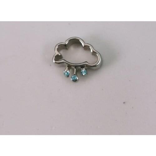 10pcs crystal accent rain clound floating charms for living glass locket