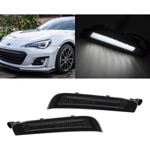 Fits For Subaru BRZ 2017 2018 2019 Front White Smoked Lens Led Daytime Running Lights DRL Auto Daylights
