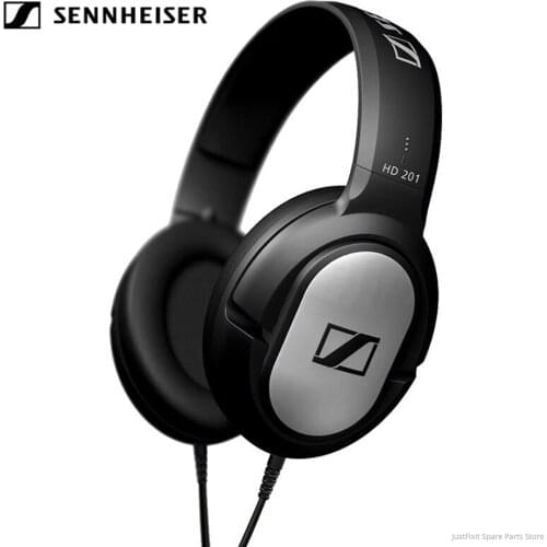 Sennheiser HD201 3.5mm Wired Headphones Noise Reduction Earphones Sport Gaming Headset Stereo Bass for iPhone/Samsung Computer