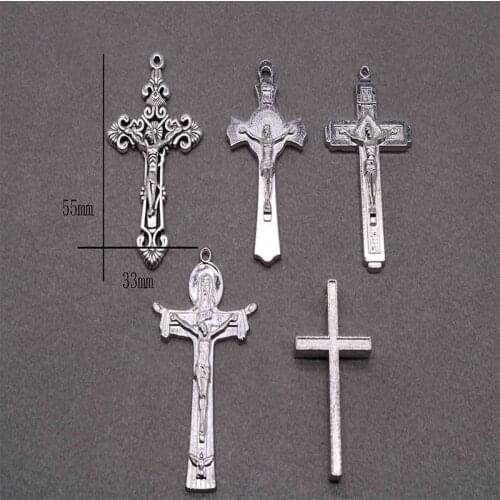 Catholic Center Rosary Jesus Cross Medal Retail. Rose Rosary Pendant