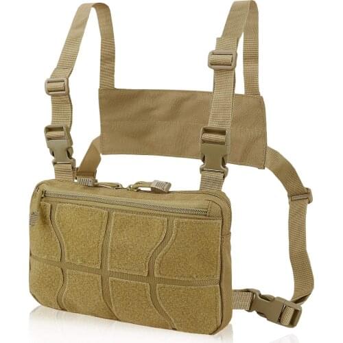 Recon Kit Bag Tool Pouch, Tactical Combat Chest Pack Molle Vest Pouch Chest Bag Multi-Purpose Daypack Concealed EDC Carry Pouch