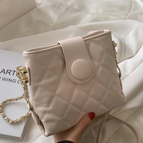 Women Messenger Bags Luxury Handbags Women Bucket Bags Designer Female Crossbody Bag Sac Ladies Diamond Lattice Shoulder Bag New