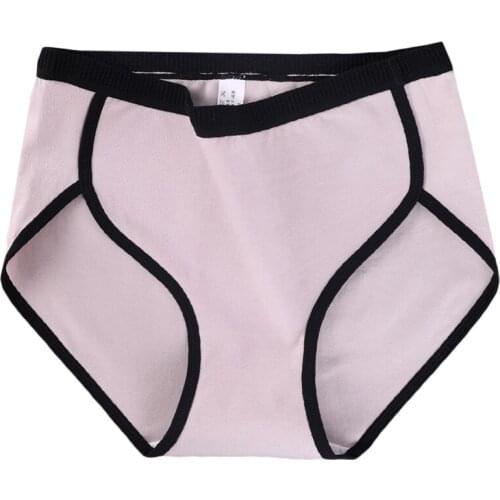 Women Breathable Cotton Underwear Mid Rise Simple Solid Color Panties Briefs 4XL