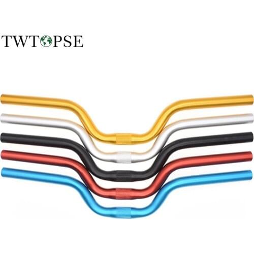TWTOPSE 25.4mm Bike M Handlebar For Brompton Folding Bike Bicycle Handle Bar Width 520mm Rise Hight 30mm 80mm AL7050 Lightweight