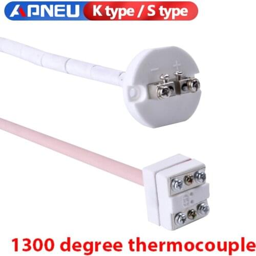 High Temperature K Type S type Thermocouple Sensor for Ceramic Kiln Furnace 2372 Fahrenheit 1300 Degree WRP-100 Thermocouple