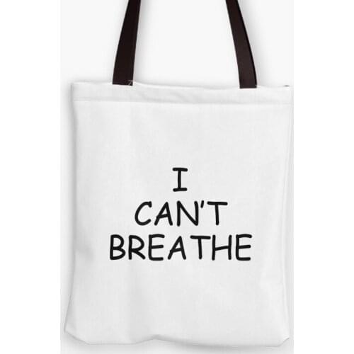 I Can Not Breathe Black Live Matter Shoulder Bag Large-capacity 32X38CM Shoulder Bags Shopping Tote Bag