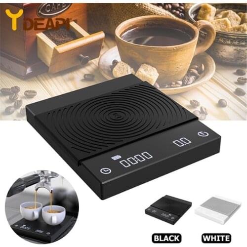 YDEAPI B22 New Version Black Mirror Basic Coffee Scale Kitchen Scales with Auto Timing for both Espresso and Pour Over Digital