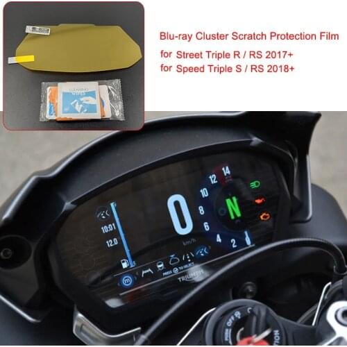 For Street Triple R/RS 2017+ Cluster Scratch Protection Film Speedo Dashboard Shield for Speed Triple S/RS 2018