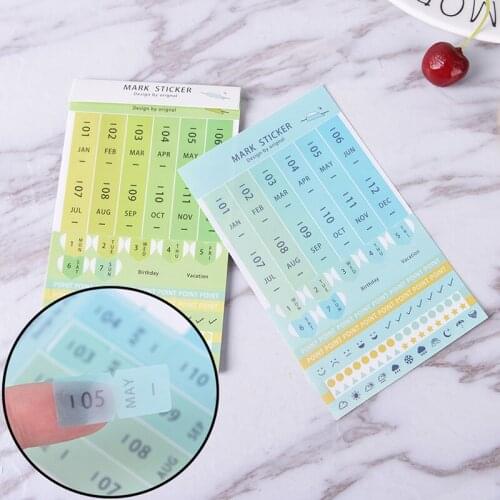 1PC Details About 8Pcs Diary Sticker Month Plan DIY Decorative Sticker Paper Sticker Stationery