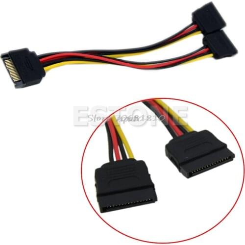 20CM SATA Power T/Y Splitter Extension Cable Adapter Whosale&Dropship