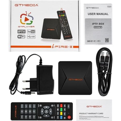 5PCS GTMedia Ifire2 TV Box Digital Set Top Box TV Decoder FULL HD 1080P HEVC 10bit 2.4G Wireless Remote Control iFIRE 2 1PTV Box