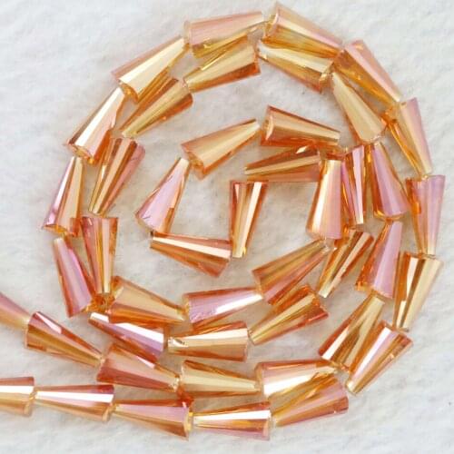 13 colors crystal glass 6*12mm waterdrop teardrop loose spacers diy jewelry findings accessories beads 50pcs B989