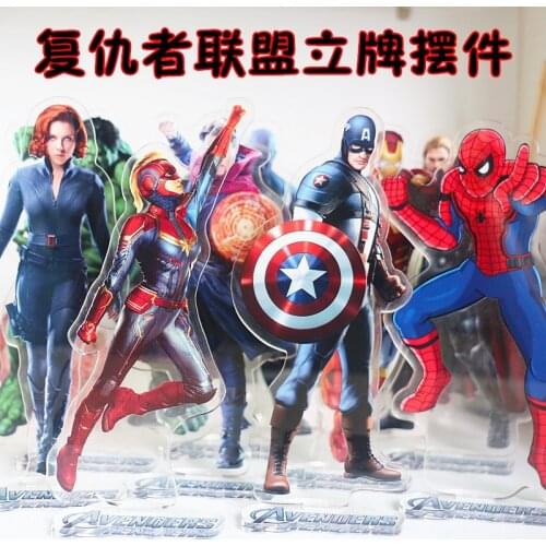 Marvel Legends Avengers Key Chain New Deadpool Captain America Thanos Groot Keychain Acrylic Decoration Wholesale Keyring