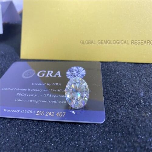 Factory prices Certification DVVS white Synthetic moissanite diamonds 1ct-6ct Round shape Brilliant Cut Loose Moissanite