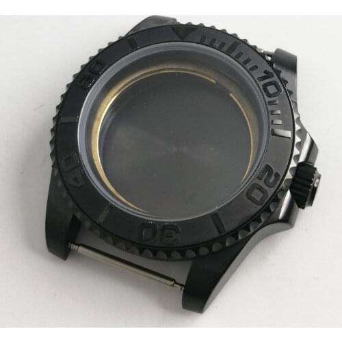 Fit NH 35 / NH 36 Automatic Movement BLIGER PVD Plated Watch Case 40mm With Sapphire Glass Brushed Bezel Insert