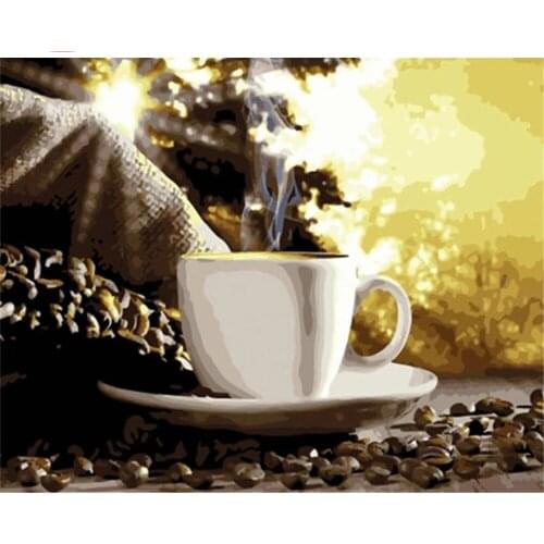 CraftArtGo Painting By Numbers Food painting On Canvas HandPainted Gift Picture By Number Waterfall Kits Home Decoration