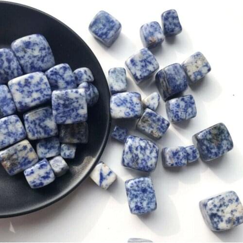 Drop Shipping 100g Natural Cube Blue Sodalite Stone Tumbled Stones Healing Crystals Gemstone Stones and Crystals