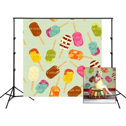 HUAYI Photography Backdrop Newborns Child Baby Birthday Photobooth Background Vintage Ice lolly Photo Backdrop Props XT-4793