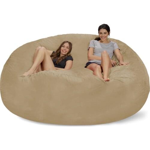 200CM Giant Sude Soft Bean Bag Sofa Cover Living Room Furniture Party Leisure Giant Big Round Soft