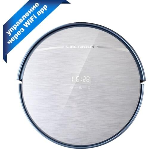 LIECTROUX X5S Robotic Vacuum Cleaner WIFI APP Control,Gyroscope Navigation,Intelligent Mapping Planned Wet and Dry Cleaning