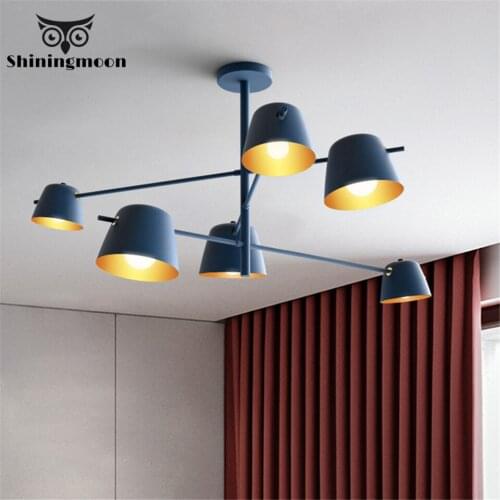 Modern LOFT LED Chandelier Lighting Minimalist Living Room Bedroom LED Ceiling Chandeliers Restaurant Home Decor Light Fixtures