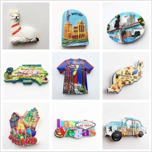 European and American Characteristic Fridge Magnets Tourism Souvenir Refrigerator Magnetic Sticker Collection Handicraft Gift