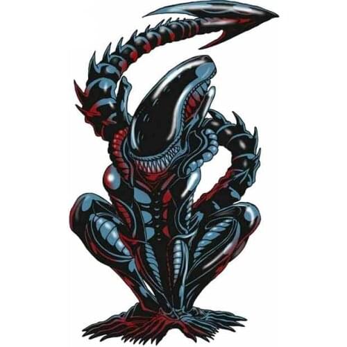 13cm x 8.5cm For Alien Xenomorph Car Bumper Window Stickers Refrigerator Decal Decor Air Conditioner For SUV JDM VAN